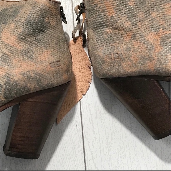 BED STU ONSET P. Peep Toe Booties Size 10 - Picture 8 of 13